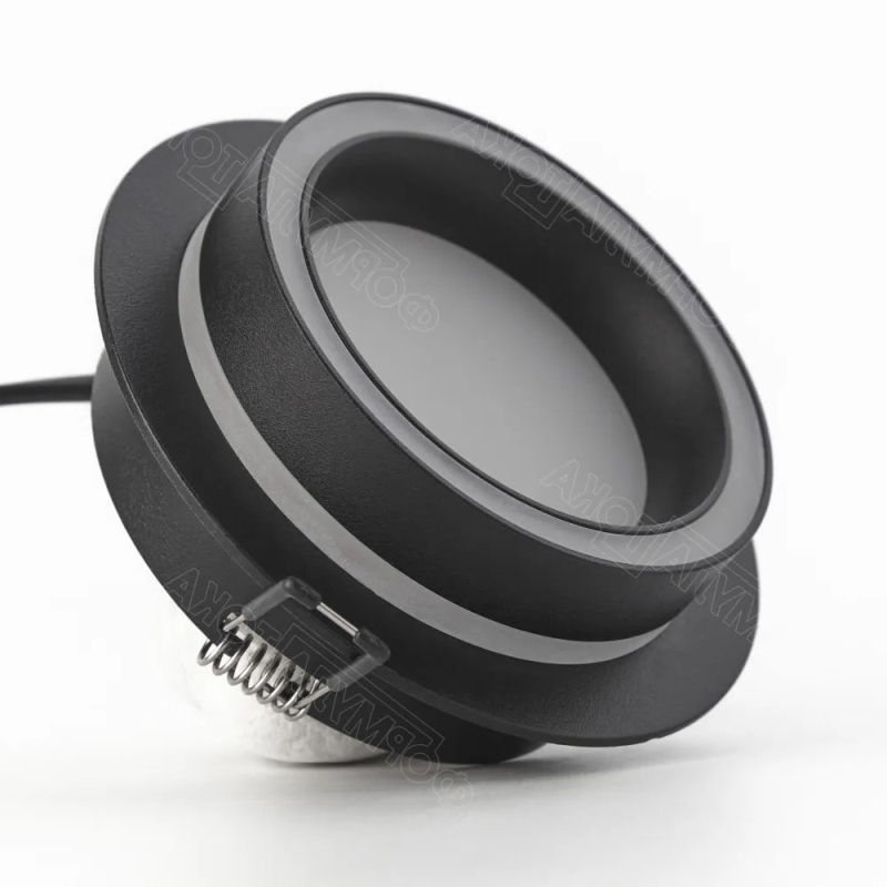 Светильник RG-DQ1503B BK ЧЕРНЫЙ D110/H56/1/G53/15W без лампы (1/50)