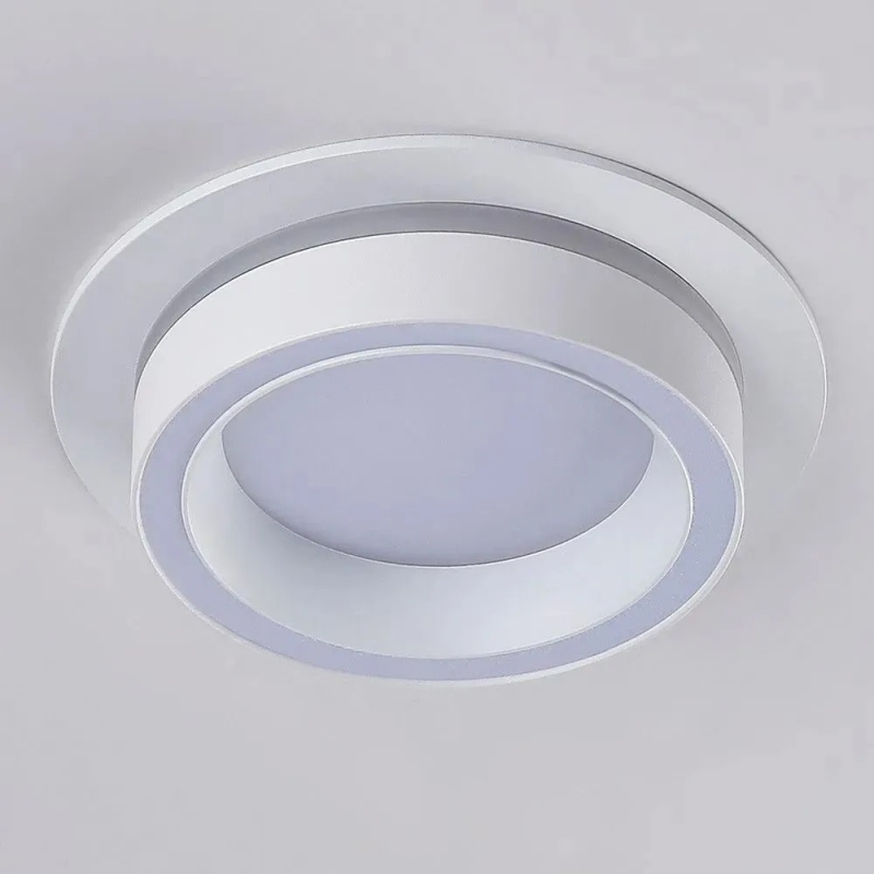 Светильник RG-DQ1503W WH БЕЛЫЙ D110/H56/1/G53/15W без лампы (1/50)