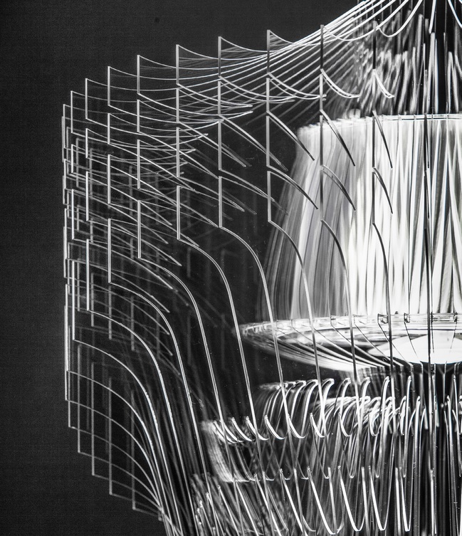 Светильник DZN-13676 РОМ + ПРОЗРАЧНЫЙ ` D800/H1150/1/LED/10W плафон акрил ARIA MEDIUM by SLAMP