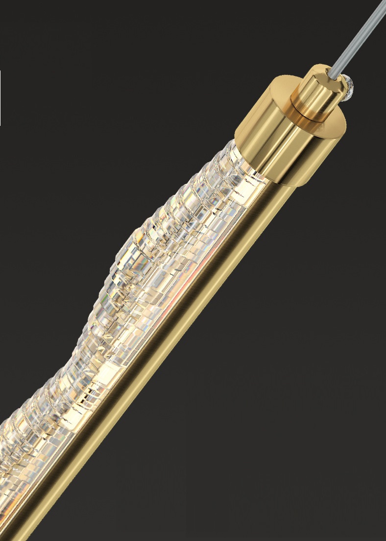 Светильник DZN-13687 ЗОЛОТАЯ БРОНЗА ` D70/H400+1500/1/LED/16W/3000+4500+6500K CLARA