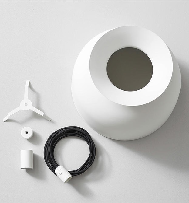 Светильник DZN-13695 БЕЛЫЙ ` D180/H220+1500/1/E27/40W