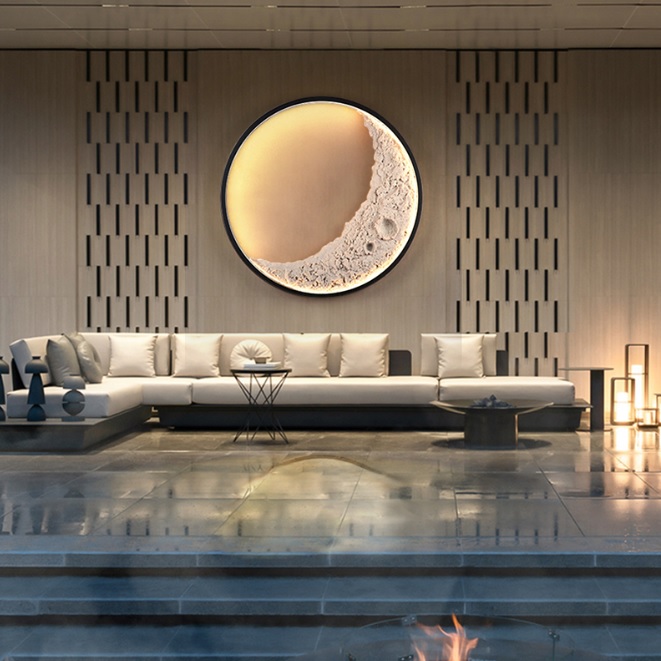 Светильник DZN-13698 ЧЕРНЫЙ D1000/H80/1/LED/32W/4500K COSMOS-MOON