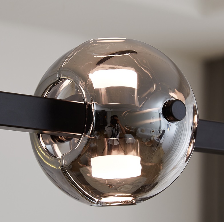 Светильник DZN-33226 ЧЕРНЫЙ / ТОНИРОВАННОЕ СТЕКЛО ` D1200*120/H1200/6/LED/48W/4500K TONIR