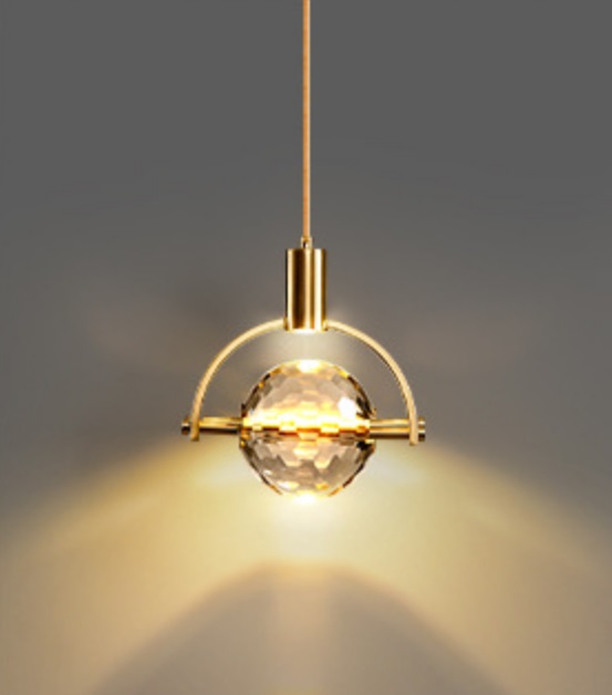 СветильникDZN-13736 ЗОЛОТАЯ БРОНЗА ` D200/H260+1500/1/LED/5W/4000K TETRIS