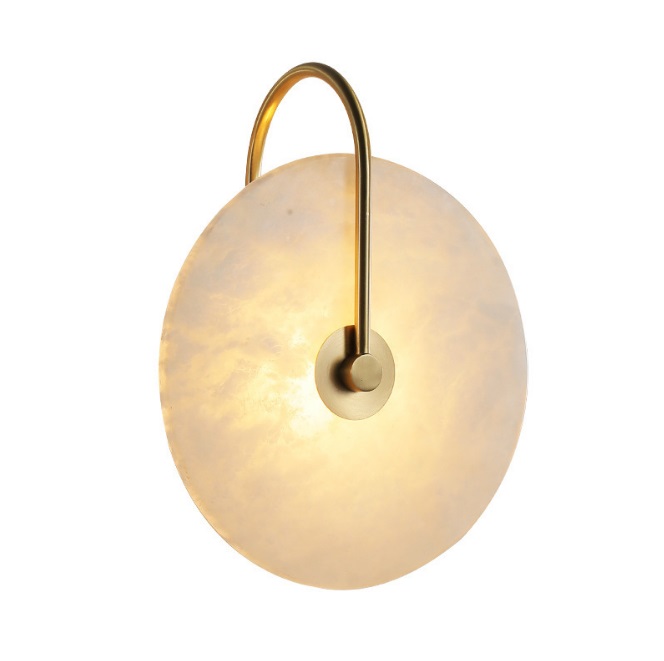 Светильник DZN-13743 ЗОЛОТАЯ БРОНЗА + БЕЛЫЙ МРАМОР ` D250/H80/1/LED/6W/4500K