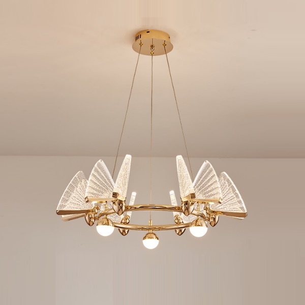 Светильник DZN-13763 ЗОЛОТО + ПРОЗРАЧНЫЙ ` D630/H150+1500/6+4/LED+G9/30W+20W/4000K AMELIA LU