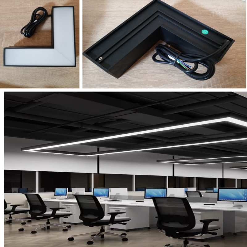 Светильник угловой SPFD-13766 RG-TD5006-L90 ЧЕРНЫЙ D1200/H55*65/1/LED/15W/4000K угловой соединитель