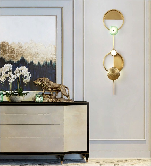 Светильник DZN-34372 БРОНЗА ` D40*300/H1000/2/LED/5+3W/4500K HAND