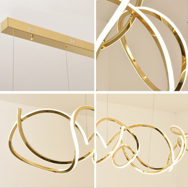 Светильник подвесной ElegantLight DZN-12909 ЗОЛОТО ` D1500/H1500/1/LED/30W/4500K 24-03