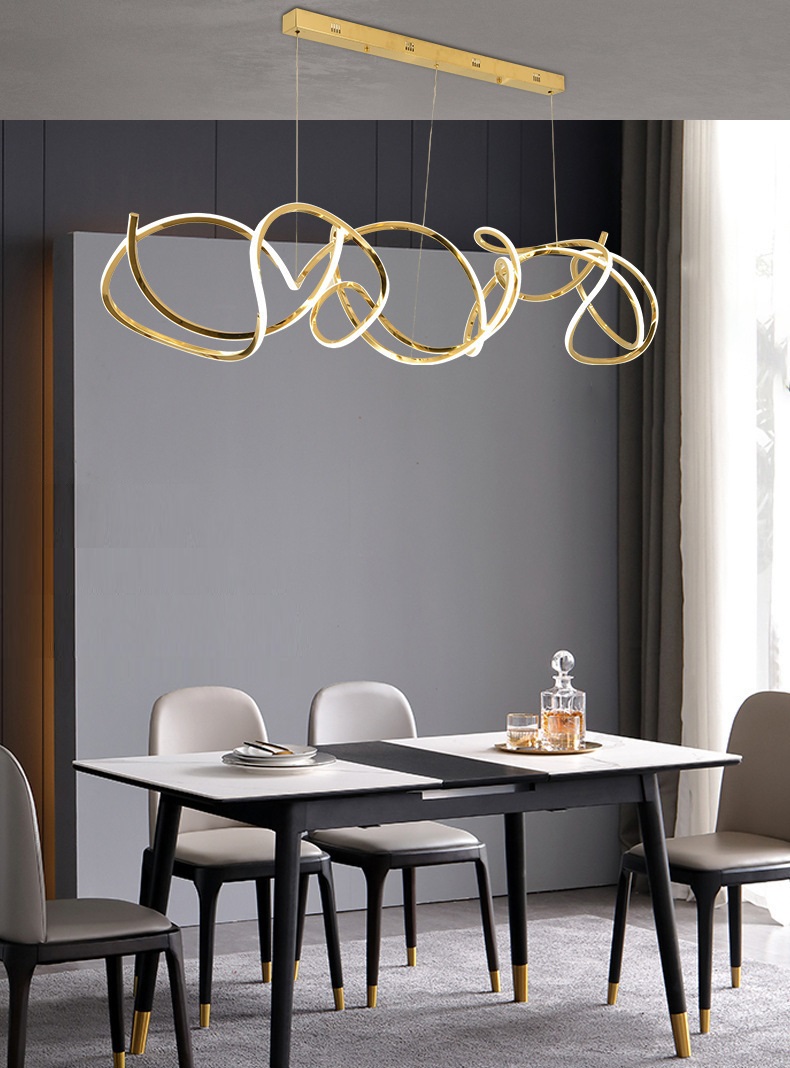 Светильник подвесной ElegantLight DZN-12909 ЗОЛОТО ` D1500/H1500/1/LED/30W/4500K 24-03