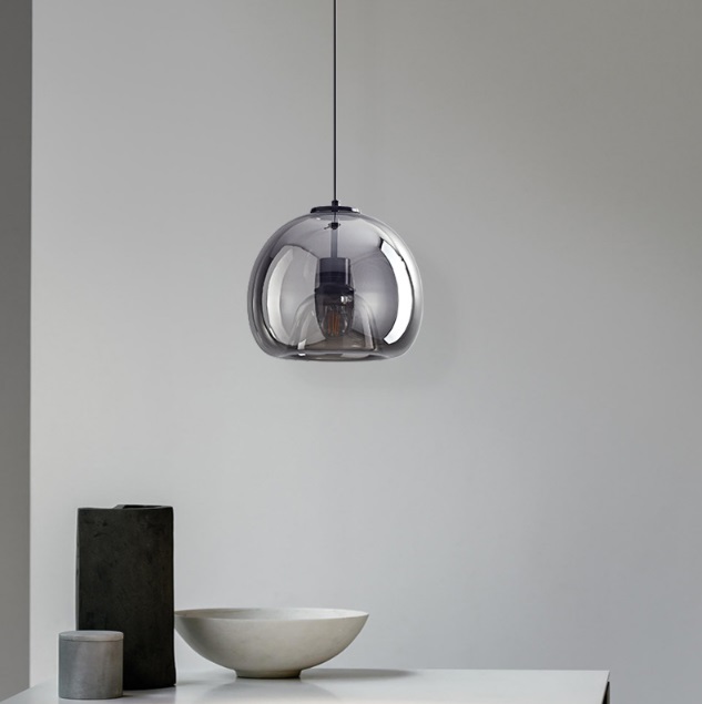 Светильник DZN-10377 ЧЕРНЫЙ/ТОНИРОВАННЫЙ ` D250/H300/1/E27/40W PUMPKIN