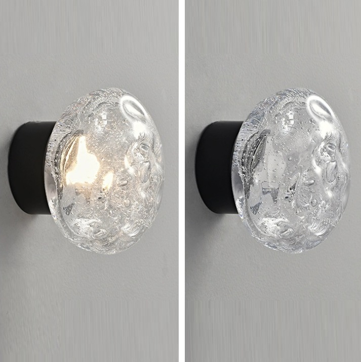 СветильникDZN-13808 ЧЕРНЫЙ + ПРОЗРАЧНЫЙ ` D140/H100/1/LED/3W/3000K MYSTERY