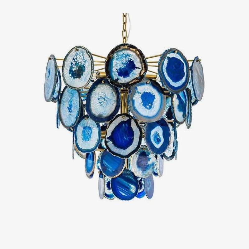 Светильник DZN-13812 ЗОЛОТО+СИНИЙ ` D600/H650/12/G9/40W AGATTO