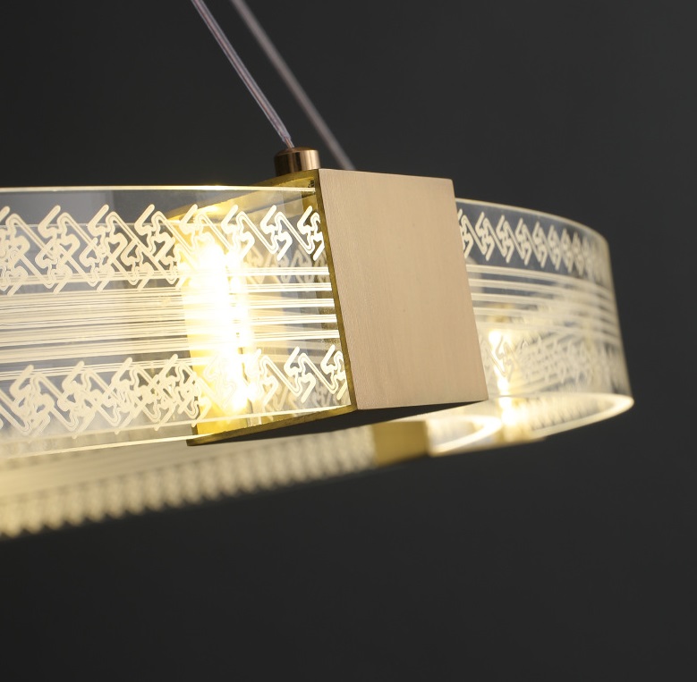 Светильник DZN1-3-69 ЗОЛОТО ` D800+500/H1200/2/LED/100W/4500K