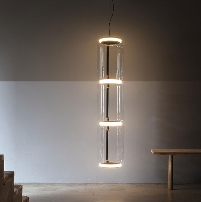 Светильник подвесной ElegantLight DZN-4950 ЧЕРНЫЙ/ПРОЗРАЧНЫЙ ` D180*960/H1200/1/LED/16W/4500К BAMBBO