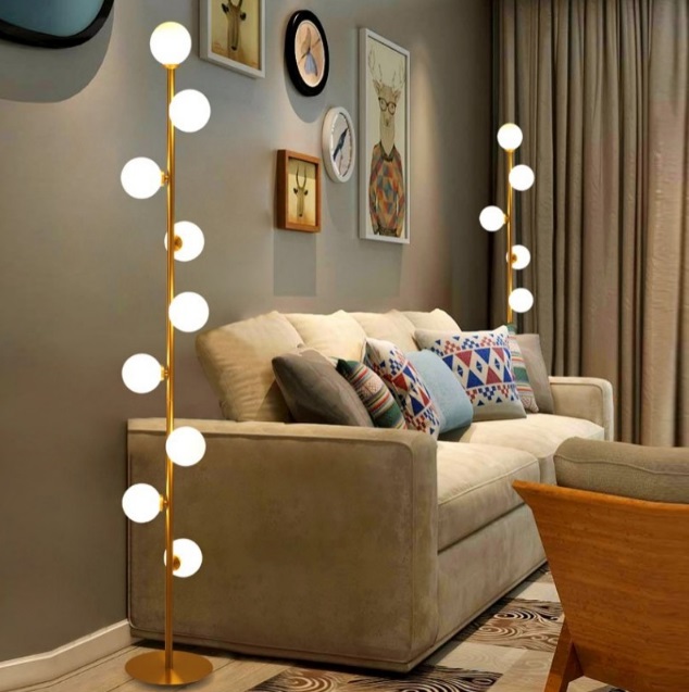 Светильник DZN-12952 БРОНЗА ` D250/H1600/9/G4/40W BALL