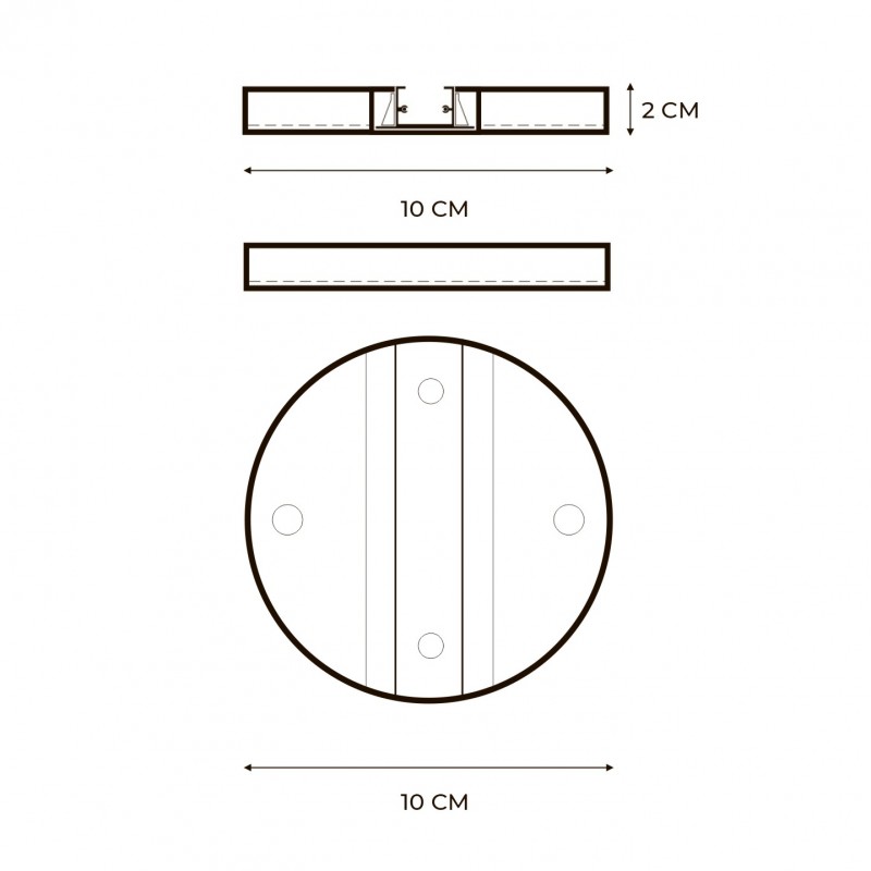 Шинопровод для трекового светильника накладной RG-GDPJ808B ЧЕРНЫЙ КРУГ D100mm