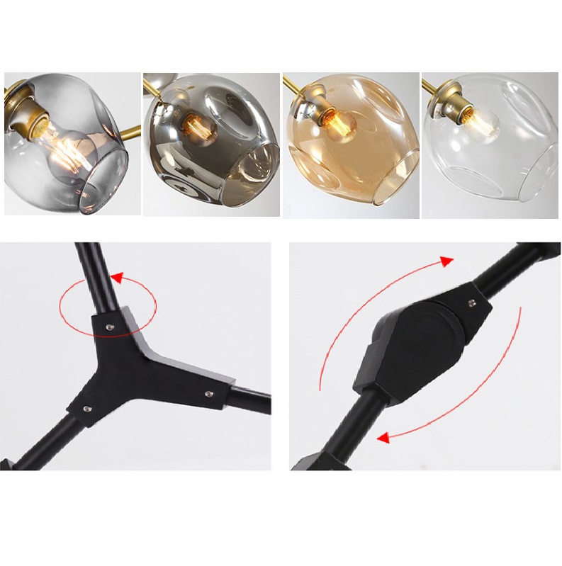 Светильник DZN1-6-28 ЧЕРНЫЙ ` D1600/H670/8/E27/40W TULP