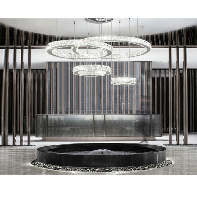 Светильник SPF-5047 CHROME/РОМ ` D600+470+260+200/H1200/4/LED/120W 2.4G RIPPLE 24-09