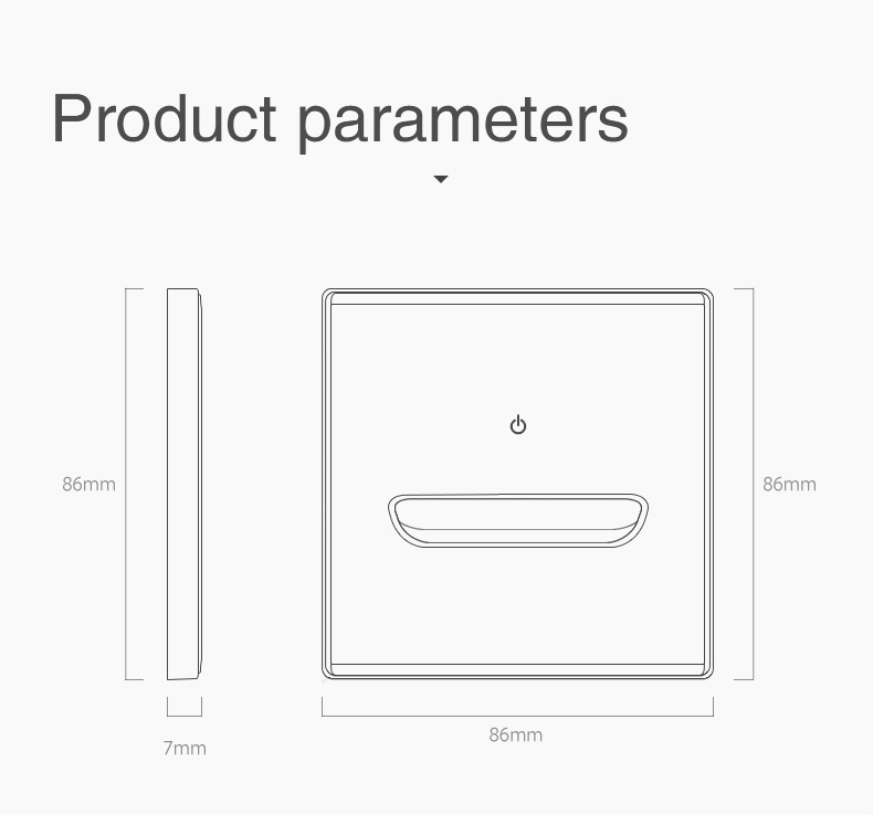 Выключатель на 2 положения одноклавишный (белое стекло / хром) 86*86mm TUMBLER DZN-10560 23-12