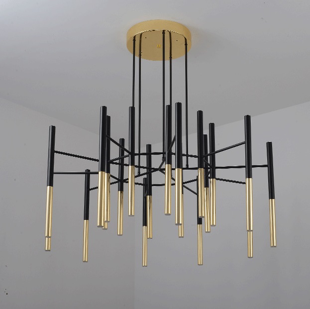 Светильник DZN-13128 ЗОЛОТО/ЧЕРНЫЙ D1000/H450/20/LED/36W/4500K