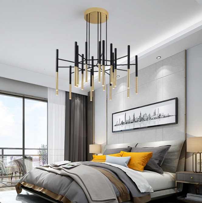 Светильник DZN-13128 ЗОЛОТО/ЧЕРНЫЙ D1000/H450/20/LED/36W/4500K