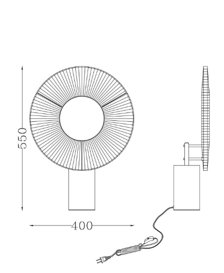 Светильник ElegantLight DZN-13147 БЕЛЫЙ ` D400/H500/1/LED/16W/2800-6500K IRIS BY FABRICE BERRU
