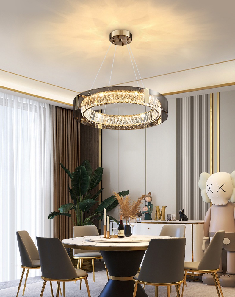 Светильник DZN-13157 ЗОЛОТО + ТОНИРОВАННОЕ СТЕКЛО D600/H130+1200/1/LED/60W/4500K