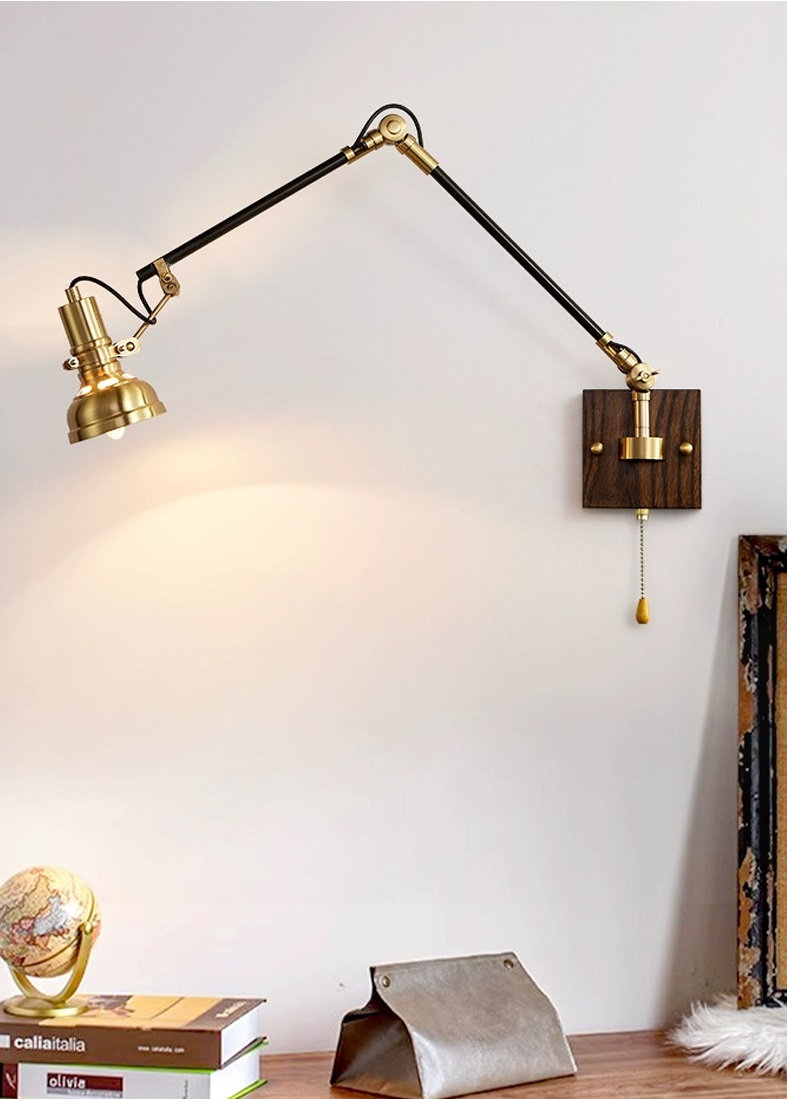 Светильник DZN-46268 БРОНЗА+ЧЕРНЫЙ ` D90*110 /H110+300+300/1/E14