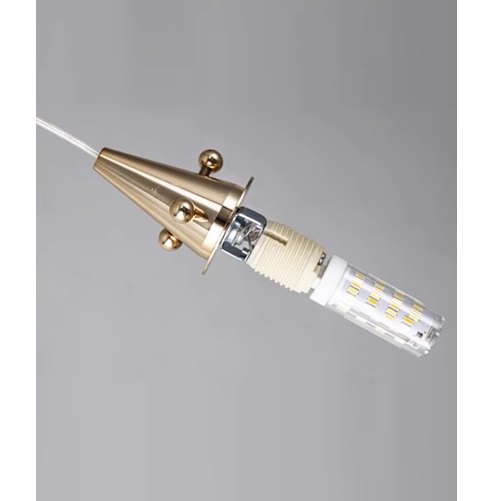 Светильник DZN-10621 ЗОЛОТАЯ БРОНЗА / БЕЛАЯ КЕРАМИКА ` D125/H230+1500/1/G9/10W LEA-LEA 25-07