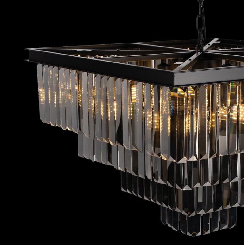 Светильник DZN-45108 ЧЕРНЫЙ/ТОНИРОВАННЫЙ ` D600*600/H400+1500/9/E14/60W PRISM