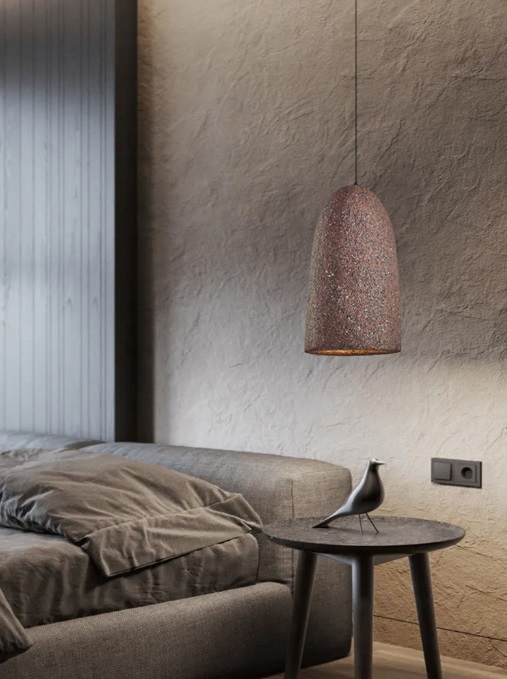 Светильник DZN-14062 КРАСНО-КОРИЧНЕВЫЙ КАМЕНЬ ` D300/H550/1/E27/60W