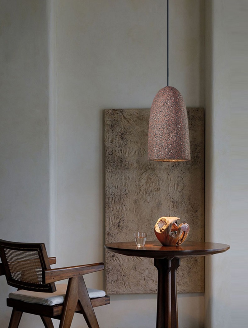 Светильник DZN-14062 КРАСНО-КОРИЧНЕВЫЙ КАМЕНЬ ` D300/H550/1/E27/60W