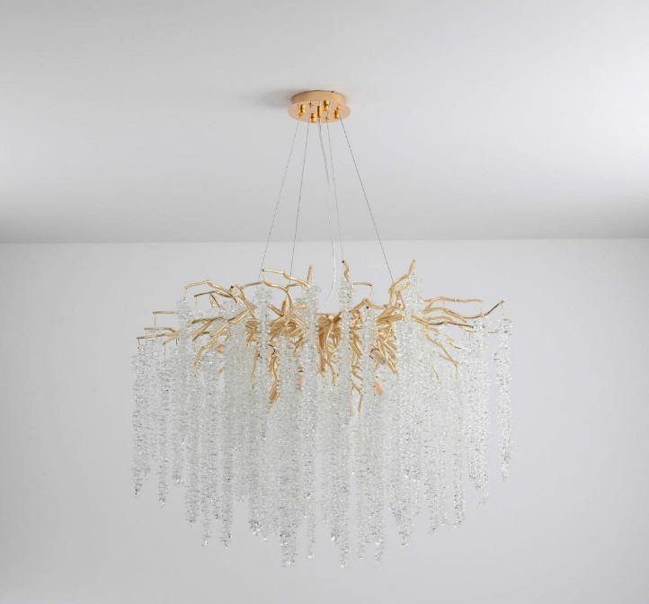 Светильник ElegantLight CP.39238 ЗОЛОТО ` D600/H1200/8/E14/40W FLOWING DZN23-05