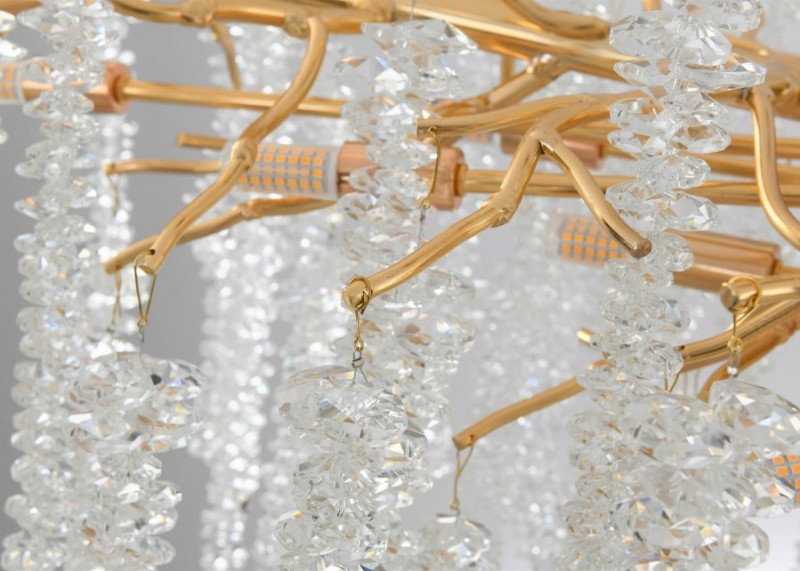 Светильник ElegantLight CP.39238 ЗОЛОТО ` D600/H1200/8/E14/40W FLOWING DZN23-05