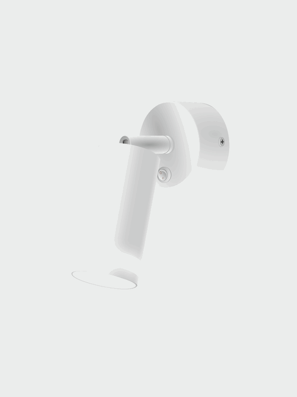 Светильник MSV-39245 WHITE/БЕЛЫЙ ` D54/H100/1/GU10/50W с выключателем, без лампы OVER SPF24-03 (1/50