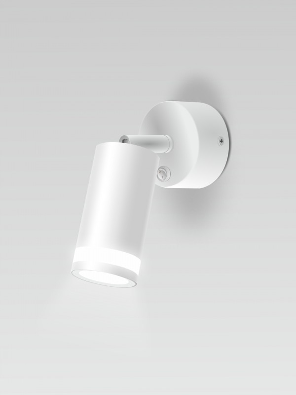 Светильник MSV-39245 WHITE/БЕЛЫЙ ` D54/H100/1/GU10/50W с выключателем, без лампы OVER SPF24-03 (1/50