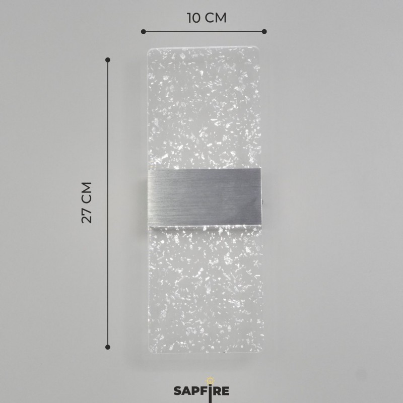 Светильник настенный DZN-11244 СЕРЕБРО/АЛЮМИНИЙ ` D270*100/H60/1/LED/10W/4000К BRICK 25-03