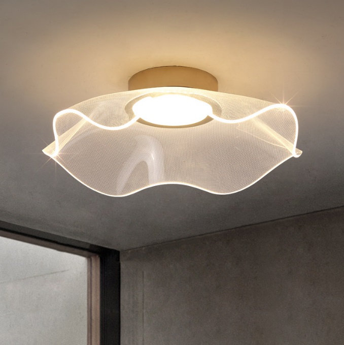 Светильник потолочны ElegantLight DZN-11280 ЗОЛОТО ` D500/H160/1/LED/30W/2800K SPRAY акрил с блёстк