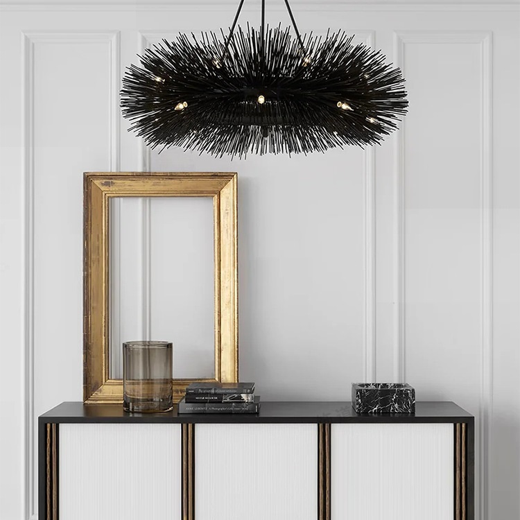 Светильник ElegantLight DZN-13252 ЧЕРНЫЙ ` D1000/H1500/16/E14/40W VISUAL