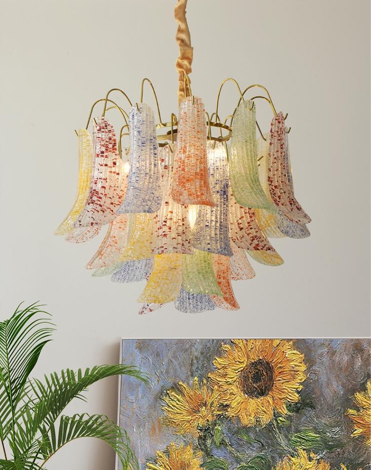 Светильник DZN-13298 ЗОЛОТО/МУЛЬТИ ` D600/H480+1000/7/E14/40W ETSY