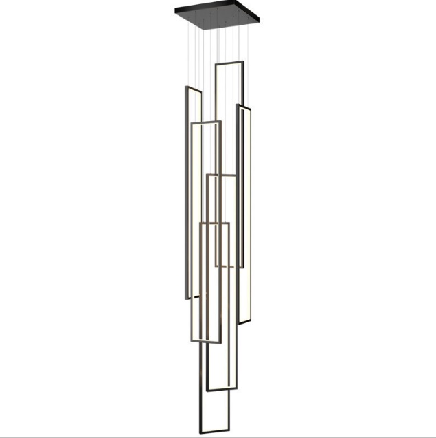 Светильник DZN2-5-25-200*1000 BLACK/ЧЕРНЫЙ ` D600*600/H3000/6/LED/230W FRAMME 23-12