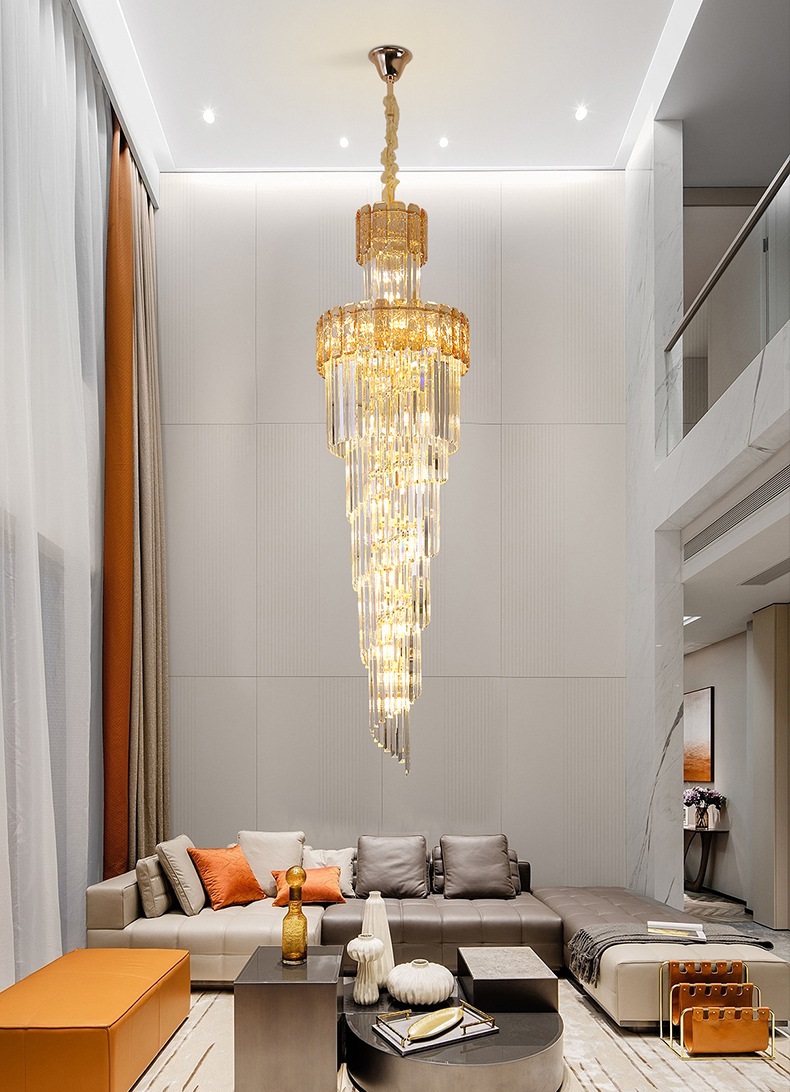 Светильник DZN-8461 ЗОЛОТО + ЯНТАРЬ ` D650*2100/H1000/28/E14/40W