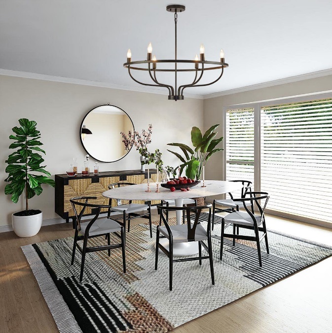 Светильник DZN-8464 ЧЕРНЫЙ ` D700/H900/6/E14/40W