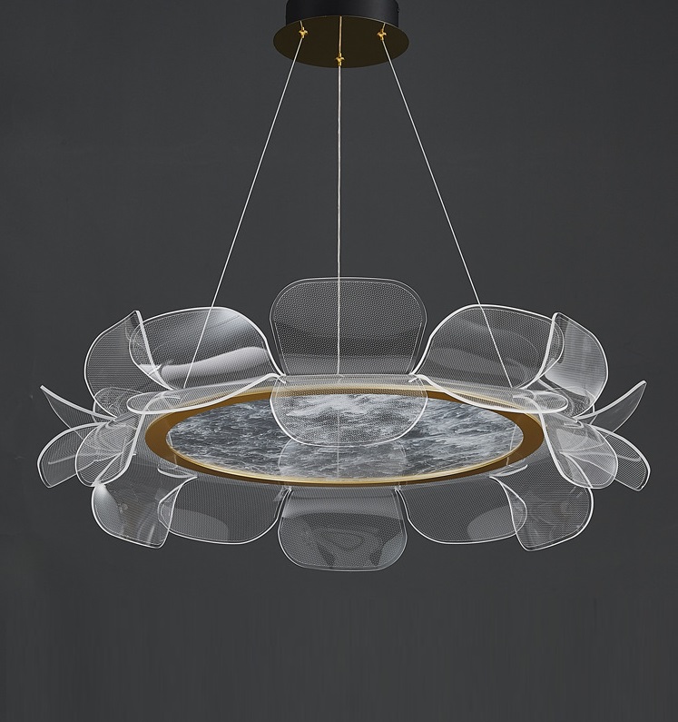 Светильник подвесной DZN-10794 БРОНЗА + ЧЕРНЫЙ ` D750*200/H1500/1/LED/80W/3000K FLORISTA