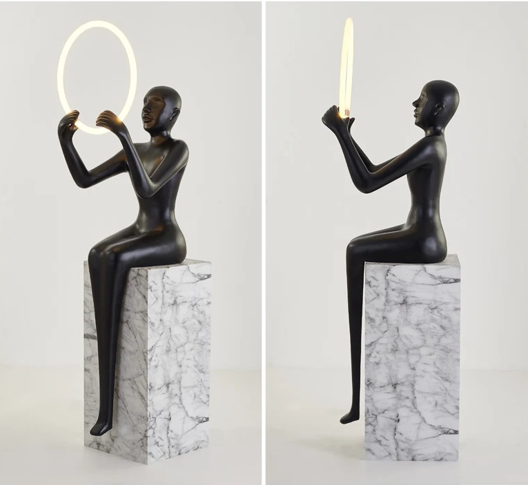 Светильник торшер-маникен DZN-11289 ЧЕРНЫЙ ` D440*400/H1760/1/LED/30W/6500K MANIKIN