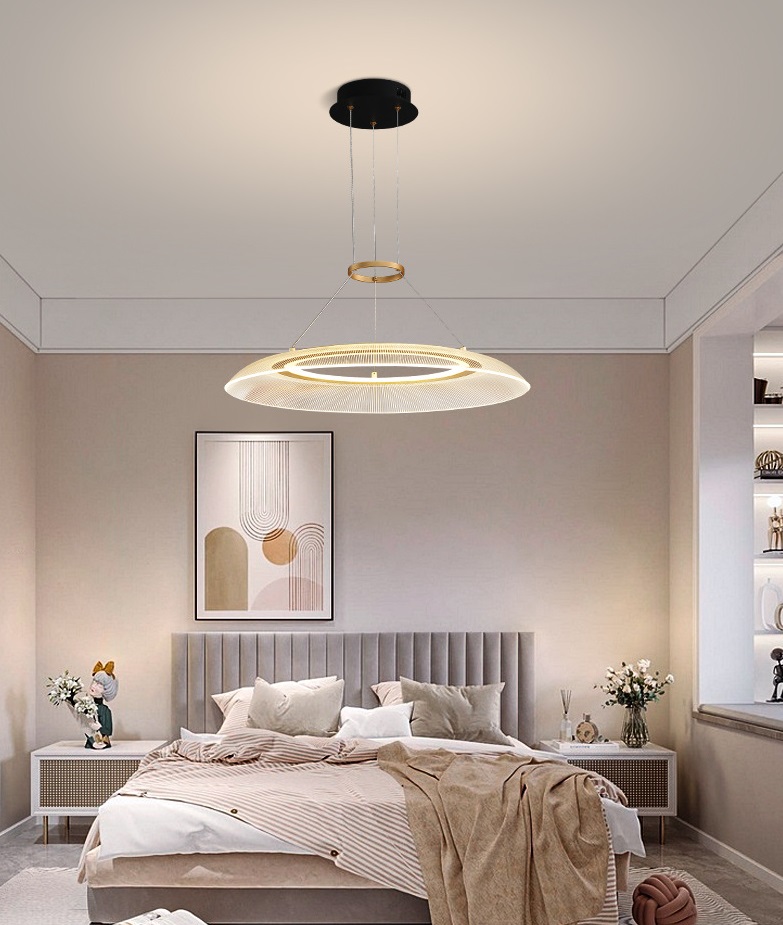 Светильник подвесной DZN-11317 ЧЕРНЫЙ/ЗОЛОТО ` D650/H1500/1/LED/25W/4000K VIDIA