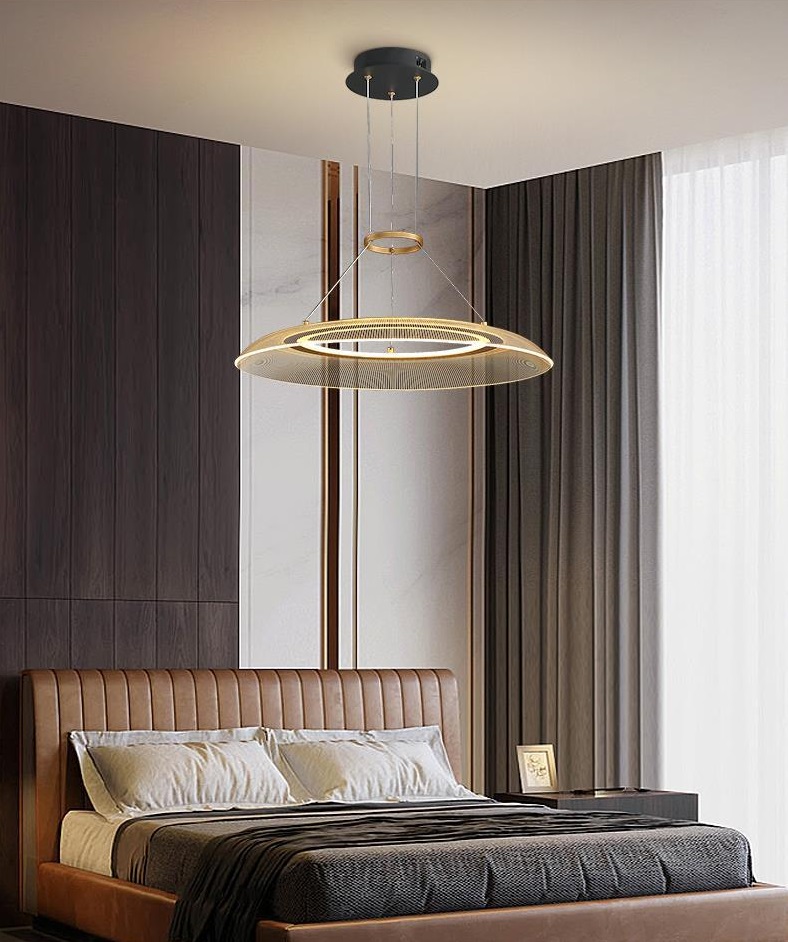 Светильник подвесной DZN-11317 ЧЕРНЫЙ/ЗОЛОТО ` D650/H1500/1/LED/25W/4000K VIDIA