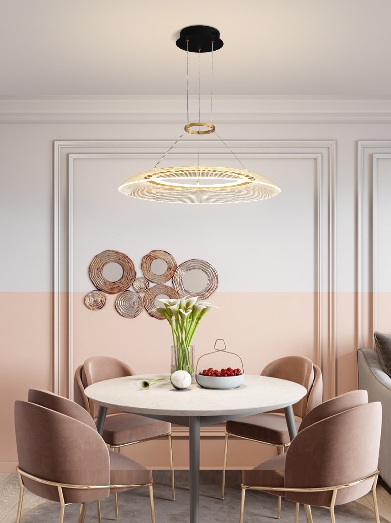 Светильник подвесной DZN-11317 ЧЕРНЫЙ/ЗОЛОТО ` D650/H1500/1/LED/25W/4000K VIDIA