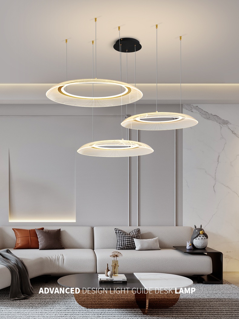 Светильник подвесной DZN-11319 ЧЕРНЫЙ/ЗОЛОТО ` D450+650+750/H2000/3/LED/65W/4000K VIDIA